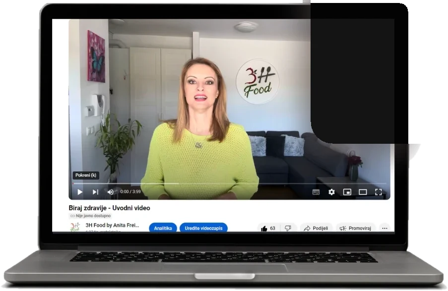 Biraj zdravije: uvodni video na laptopu i prvi e-mail izazova na mobitelu
